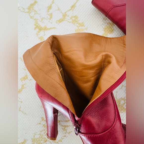 🔥🔥FINAL CLEARENCE🔥🔥 MARC JACOBS Made in Italy Red Leather Bootie - Picture 10 of 14